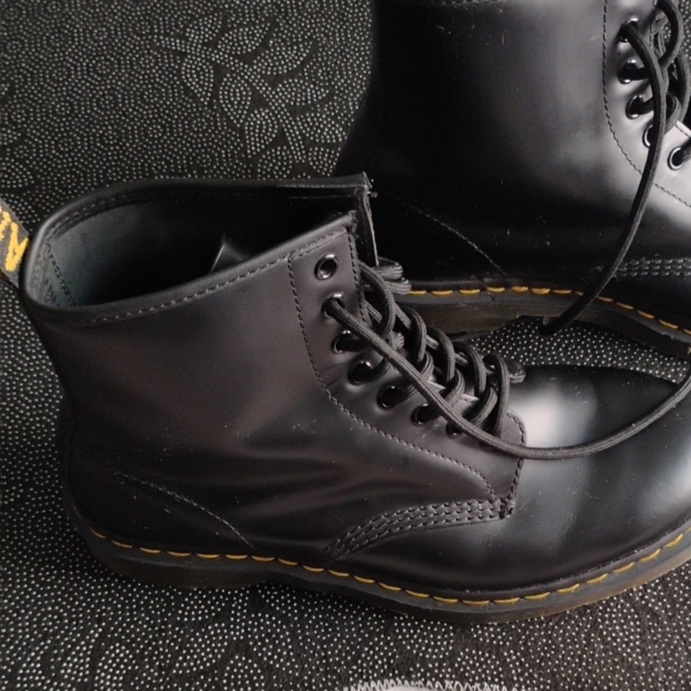 Dr. Martens Black Leather Ankle Boots
